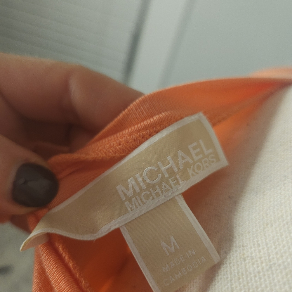 Michael Michael Kors Vibrant Orange Layered Tank Top - Picture 4 of 5